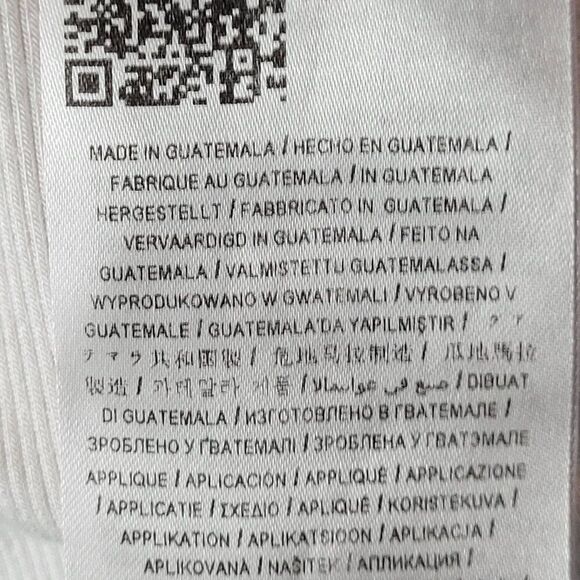 Y2K Guess White Ribbed Womens Short Sleeve V-neck Top Sz M Black Logo Stretch - Picture 8 of 14